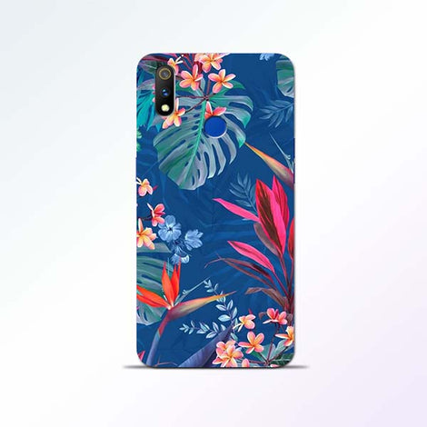 Blue Floral Realme 3 Pro Mobile Cases