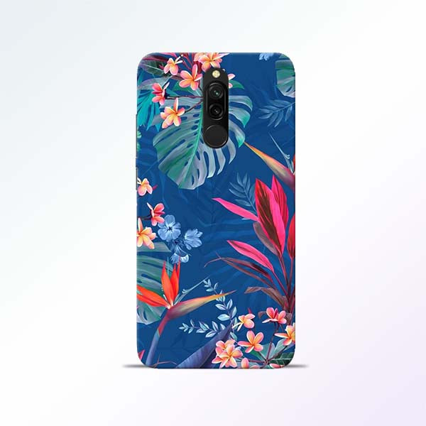 Blue Floral Redmi 8 Mobile Cases