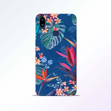 Blue Floral Samsung Galaxy A10s Mobile Cases