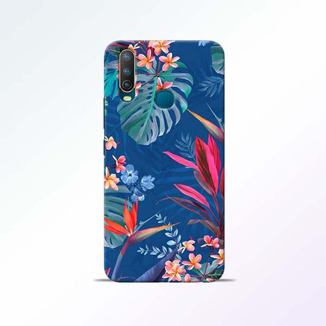 Blue Floral Vivo U10 Mobile Cases