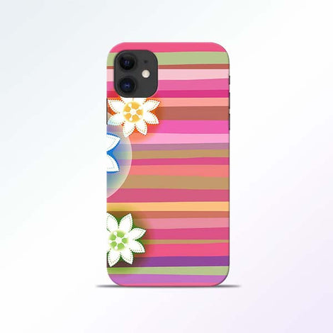 Pink Stripes iPhone 11 Mobile Cases