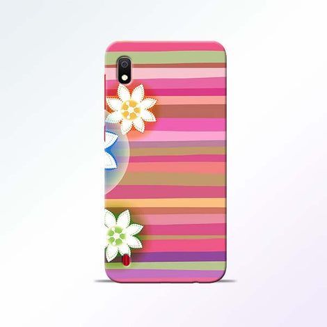 Pink Stripes Samsung Galaxy A10 Mobile Cases