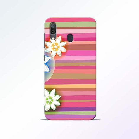 Pink Stripes Samsung Galaxy A30 Mobile Cases