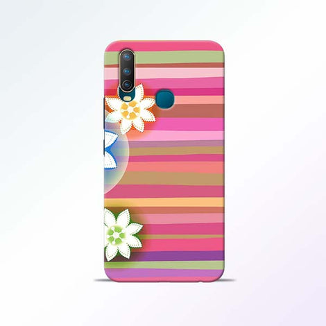 Pink Stripes Vivo U10 Mobile Cases