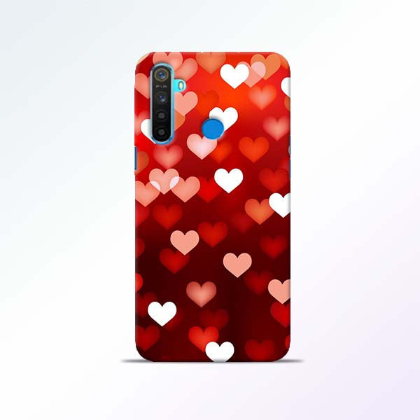 Red Heart Realme 5 Mobile Cases